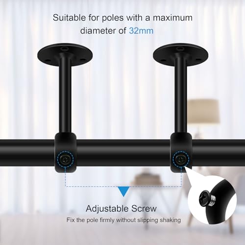 Ceiling Curtain Pole Brackets - Image 2