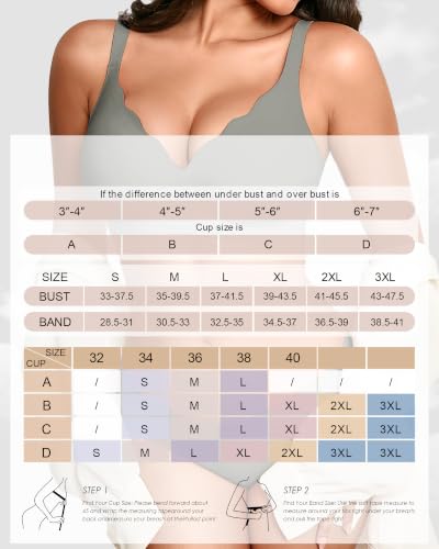 Image of Seamless Wireless Bra for Women with Support - No Underwire Full Coverage Push Up Comfort Bras - Back Fat Smoothing Bralettes