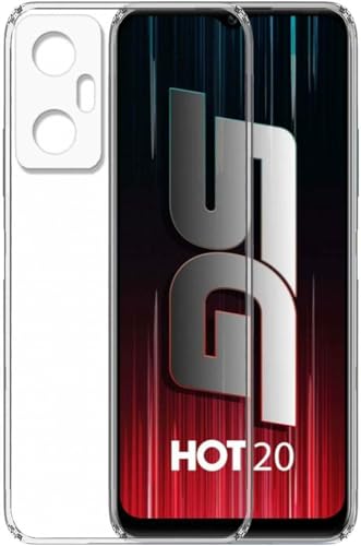 Image of COVERBLACK Dual Protection Rubber Back Cover for Infinix HOT 20 5G - Transparent