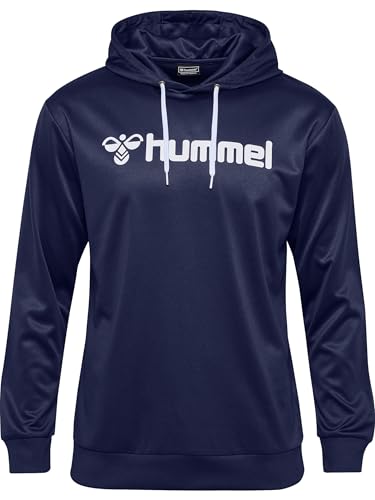 Hummel Hmllogo Hoodie Felpa Con Cappuccio, Blu Marino, Xl Uomo - 2