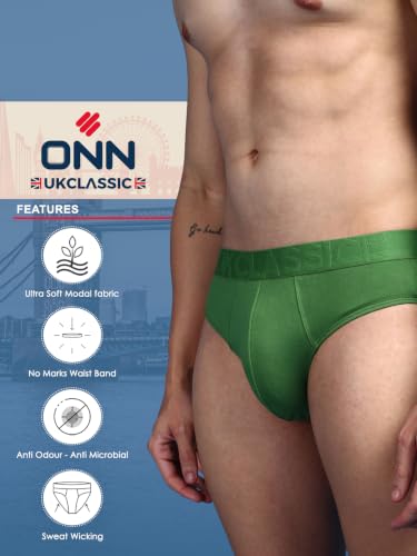 Image of ONN UK Classic Men's Ultra Soft Modal Fabric Brief with Feather Touch Ultra Soft Waistband (Pack of 1)