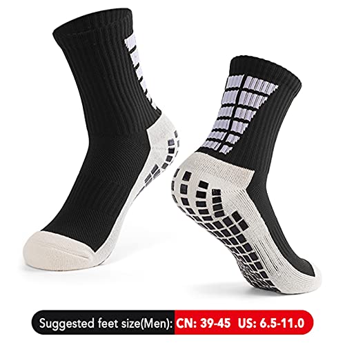 Tomshin Meias antiderrapantes masculinas de futebol Meias atléticas de compressão para basquete Fute