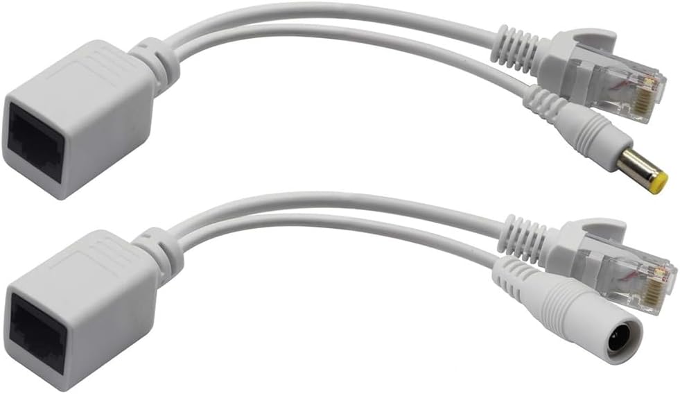 1 Pairs POE Cable Passive Power Over Ethernet Adapter Cable POE Splitter RJ45 Injector Power Supply Module 12-48v For IP Camea