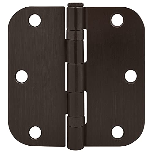 Nuk3Y Residential 3 1/2" X 3 1/2" Ball Bearing Door Hinge 5/8 Radius (24 Pack, Oil Rubbed Bronze) #TOP1