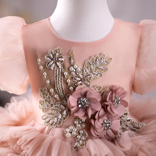 Pageant Dresses for Girls Sequin Nail Bead Round Neck Lotus Leaf Sleeve Sequin Sheer Front Back Long Short Group4