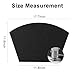 Homaxy Round Table Placemats Set of 6, Washable Wedge Shaped Faux Leather Table Mats, Wipeable Kitchen Dinner Place Mats for Indoor Outdoor, Black