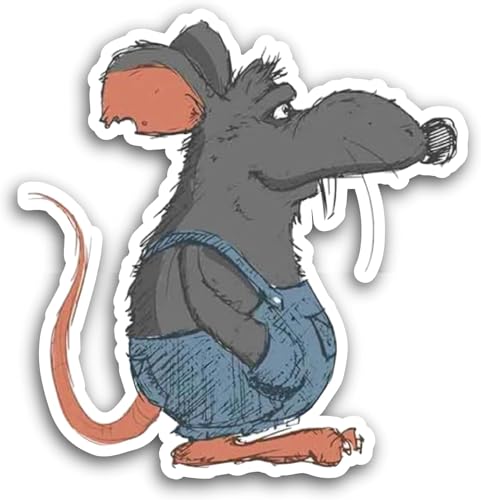 Set of 3-3 INCH - Funny Rat - Sticker Vinyl Decal Graphic Auto Window Laptop Waterbottle Bumper Phone Locker Skateboard Tumbler Hydroflask