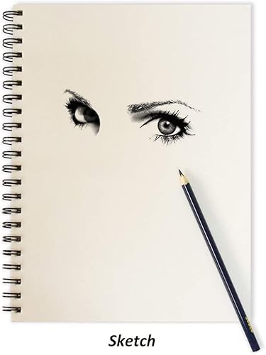 Miniatura 5 de SAYEEC Cuaderno de bocetos, 8.2 x 11.6 pulgadas, 60 páginas, cuaderno en espiral en blanco, 30 hojas de dibujo para artistas, cuaderno de dibujo
