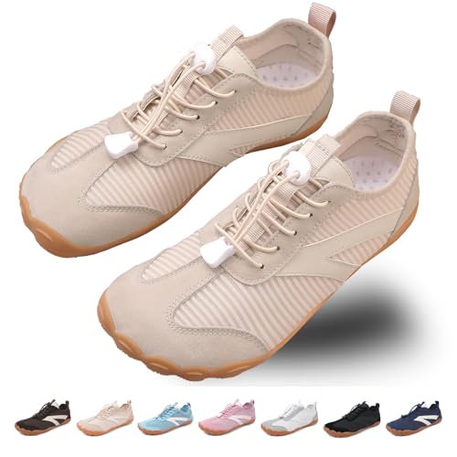 Image of Beach Water Shoes for Women Men Quick Dry Non-Slip Wide Toe Hike Barefoot Footwear for Beach Pool Aqua Swim Surf Walk
