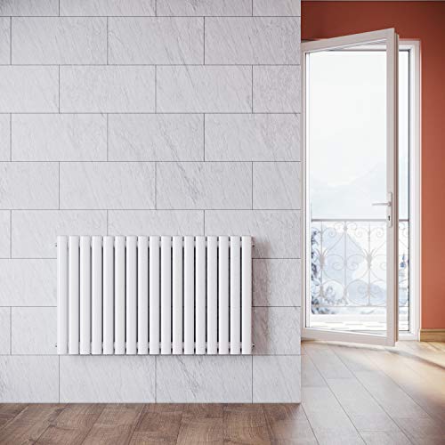 ELEGANT Radiador de pared (600 x 1003 mm, doble capa, horizontal), color blanco