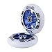 GRAVITI 100mm Pro Stunt Scooter Wheels One Pair with ABEC-9 Bearings CNC Metal Core (2pcs) (white pu blue core)