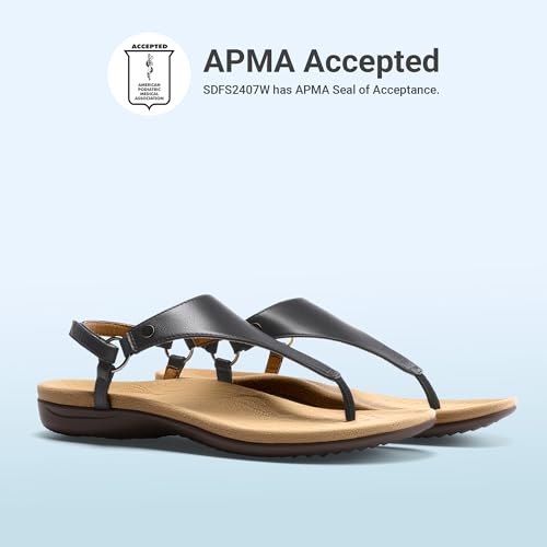 DREAM PAIRS DREAM PAIRS Women's Flat Sandals Arch Support Orthopedic Comfortable Soft Cushion Summer T-Strap Walking Thong Sandals,Size 10,Grey-Pu,SDFS2407W