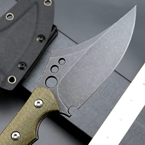 Ccanku C1116 Fixed Blade Knife,D2 Steel Blade +Micarta Handle Outdoor Survival Camping Claw Knife With Kydex Sheaths(Green) … #TOP3