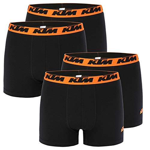KTM by Freegun Boxershorts für Herren Unterwäsche Pant Men´s Boxer 4 er Multipack, Farbe:Black2, Bekleidungsgröße:S