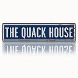 Rustic Farmhouse Style Duck Coop Sign, Metal Outdoor Ducks House Signs, The Quack House Signs, Retro Metal Tin Sign, Farmhouse Decor, Backyard Duck House Gift 15.8x4 Inch