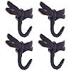 Dragonfly hooks wall hooks for hanging oil rubbed bronze coat hooks wall mounted towel hooksheavy duty key holder for decorpack of 4  urban country home decor