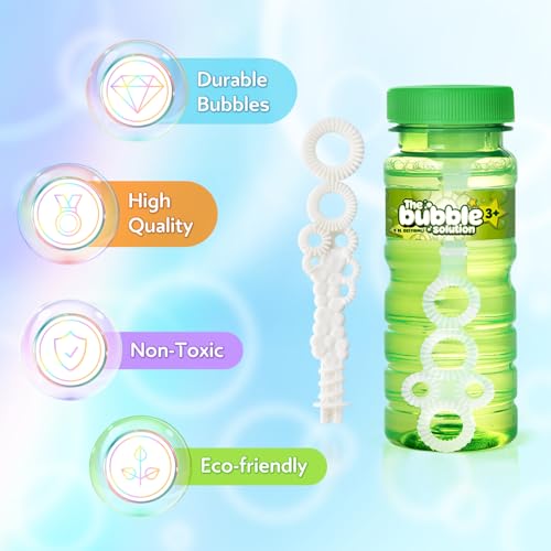 image for SpringFlower 6 Pcs Bubble Bottles with Wand,Bubbles Party Favors for K