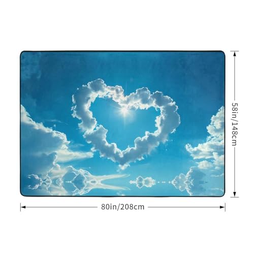 Tapis en cœur lavable d'une douceur exceptionnelle pour le salon