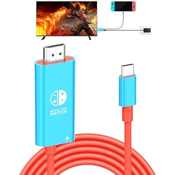 Dnkeaur Switch Dock para Nintendo Switch e OLED, cabo adaptador USB C para HDMI para Nintendo Switch Dock, cabo de conversão tipo C para HDMI substitui a estação de base original para tela de projeção