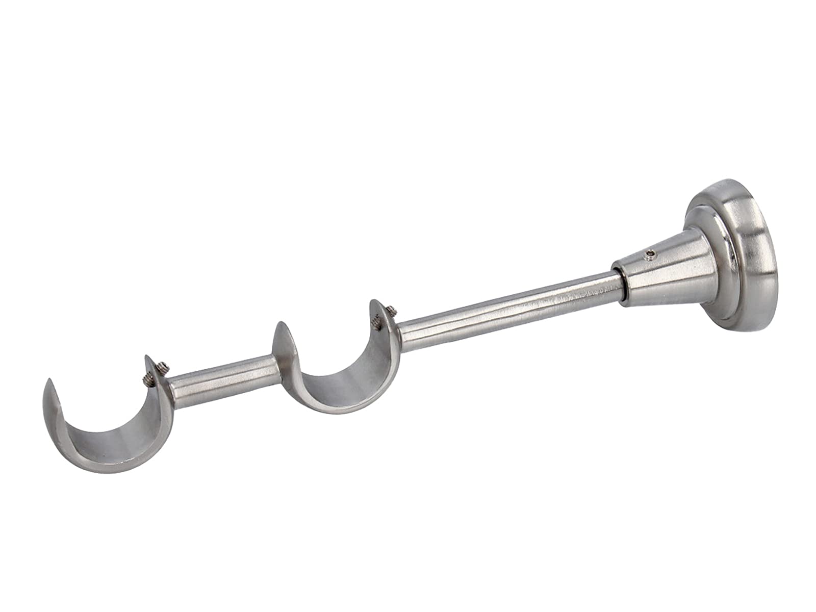 Kit Bastone per Tende in metallo 25/25mm Acciaio Inox Montaggio a Muro 360 cm Eufeme