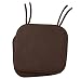 Ellington Home Non Slip Memory Foam Seat Cushion Chair Pads With Ties - 17" x 16" - Set of 2 - Brown