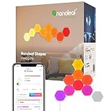 Nanoleaf(ナノリーフ) Shapes Hexagon (シェイプス ヘキサゴン) スターターパック 9枚入り 簡単取付 1680万色 RGBCWマルチカラー スマートライト ゲーミングライトパネル インテリア NL42-0006HX-9PK