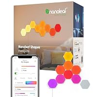 Nanoleaf Shapes Hexagon Starter Kit, 9 Smarten LED Panels RGBW - Modulare WLAN 16 Mio. Farben Wandleuchte Innen, Musik & Bildschirm Sync, Funktioniert mit Alexa Google Apple, für Deko & Gaming – Ansicht 1