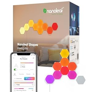Panneau Lumineux LED Connecté Nanoleaf Shapes Hexagone - Kit de Démarrage 9 Modules