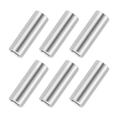Image of PATIKIL 6 Pcs Stainless Steel Spacers, 8mm ID x 12mm OD x 30mm Height 304 Stainless Steel Bushing Screw Standoff Unthreaded Round Spacer for 5/16"M8 Screws Bolts Nuts