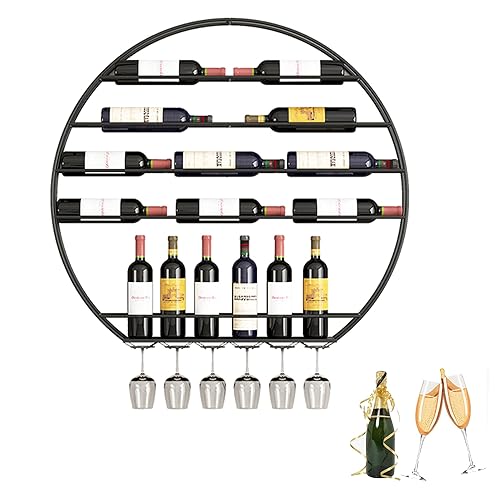 Porte-bouteilles et porte-verres mural de qualité supérieure pour cave à vin