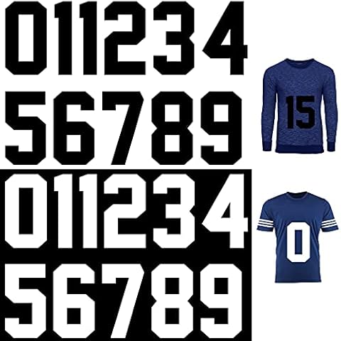 22 Pieces Iron on Numbers T Shirt Heat Transfer Numbers 0 to 9 Jersey Numbers Soft Iron on Numbers for Team Uniform Sports T Shirt Football Basketball Baseball (8 Inch) Cover