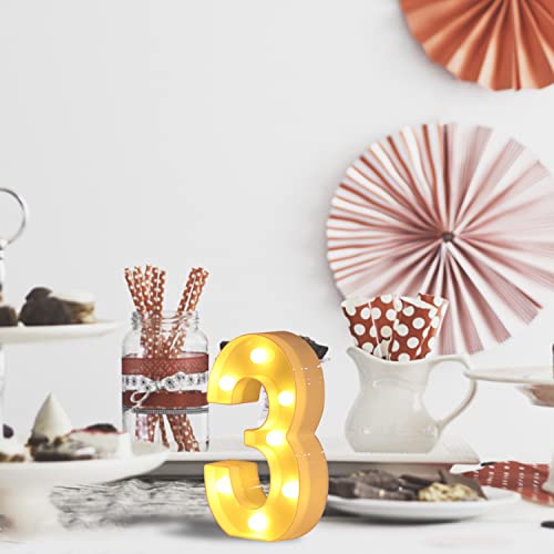 LED Zahlen Lampe Nummer Beleuchtete Ziffern 0 bis 9,Led dekoration für Geburtstag Party Hochzeit & Urlaub Haus Bar (1) – Bild 7