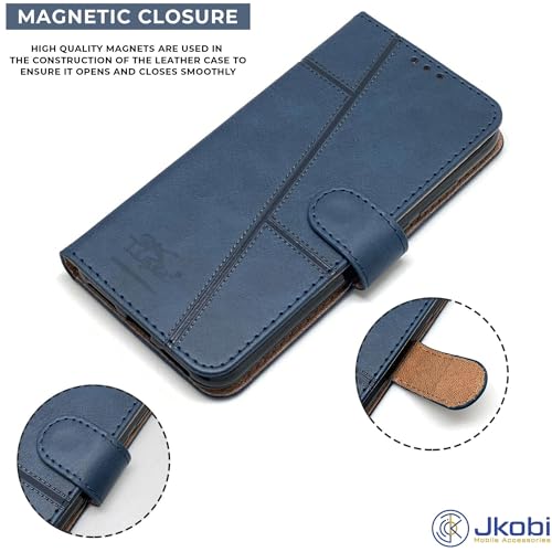 Image of Jkobi Flip Case Cover for Realme 12 Pro Plus | Realme 12 Pro (Stitched Leather with Magnetic Closure)
