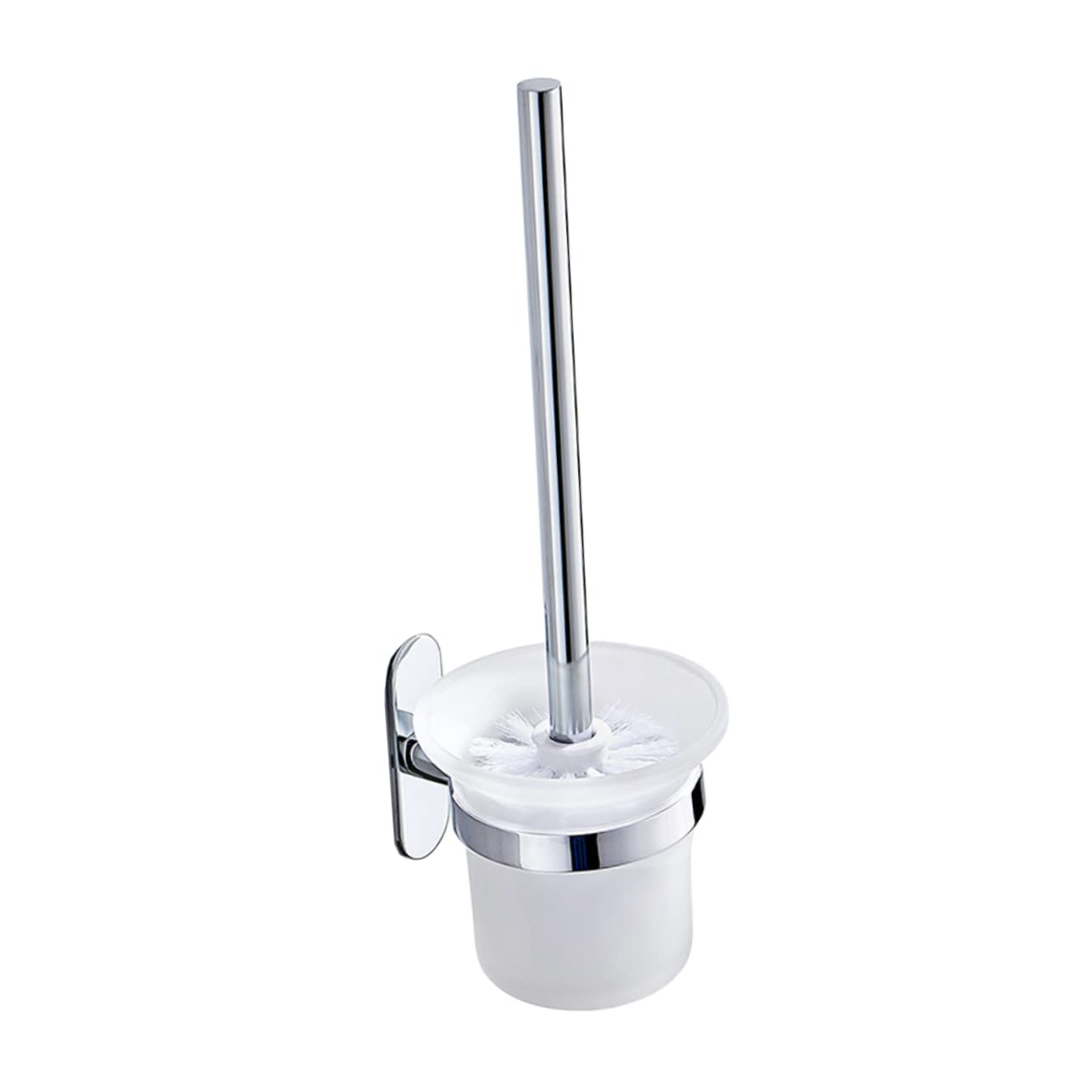 Juego de cepillo de inodoro de montaje en pared con soporte para jabón y cepillo de limpieza profunda, kit de limpieza de baño para cubo de pasta de dientes y más