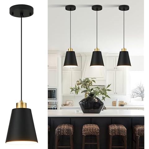 LAMKNVS Matte Black Mini Pendant Light Cover