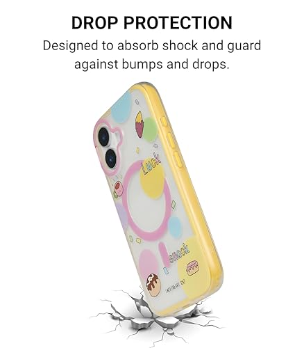 Image of Fun Fantasy Phone Case for iPhone 16 Compatible with Wireless Charging | Slim Shockproof Back Cover | Whimsical Pastel Fantasy Design