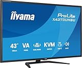 iiyama Prolite X4373UHSU-B2 108cm 42,5' VA LED-Monitor Dual Mode 4K UHD 60Hz oder FHD 120Hz 2xHDMI DP USB-C (DP Alt Mode, 95W) USB Hub (2X Typ A v.3.2, 2X Typ C 5W) KVM-Switch HDR10 Pip/PbP schwarz