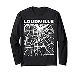 Kentucky Souvenir Louisville Street City Map Long Sleeve T-Shirt