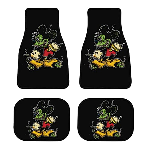 カーマット ラットフィンク 車用フロアマット カーフロアマット 車用マット 汎用 フロアマット 1台分4点セット 保護マット 防水 汚れ防止 カーアクセサリー 四季通用 カー用品 普通車 軽自動車 防水 取付簡単 クッション性