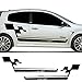 GSELKND Misura per Renault Sport Flag Renault Clio Cup RS Car Side Stripe Racing Skirt Car Sticker Decal   Accessori
