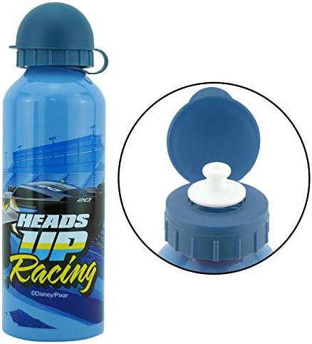 Kids Licensing 500ml Aluminum Cars Water Bottle, Yellow BPA-Free Leakproof, Reusable Drinking Bottle, Sports Bottle for Gym, School, Fitness, Cycling, Travel, Office