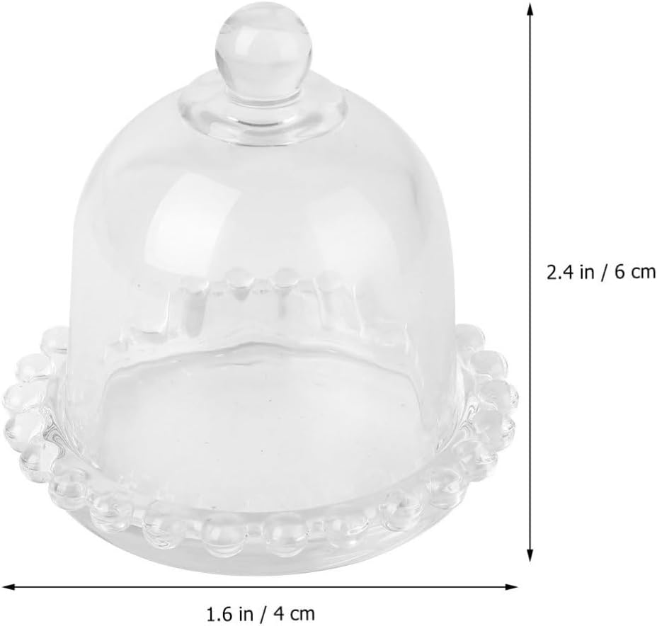 5Pcs Glass Cake Covers, Thick Heat Resistant Food Protection Shields