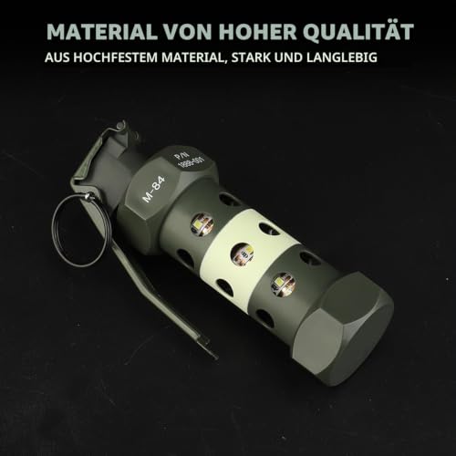 Gunyoo Airsoft Flashbang Modell Taktische Handgranate Spielzeug Outdoor Camping Notlicht für Paintball Kampf CS Schlacht Spiel Militär Cosplay Requisiten Feld Training