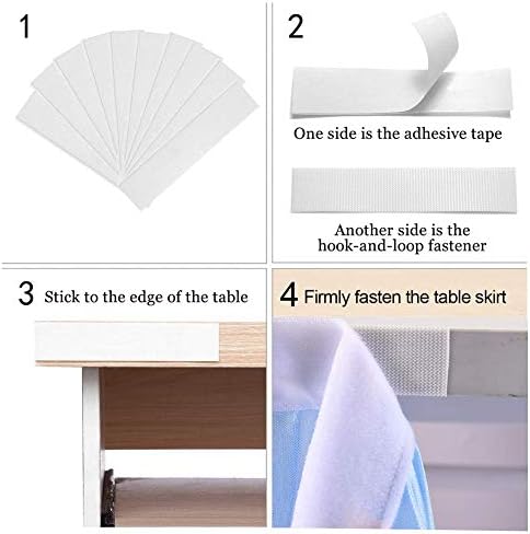 LinTimes 6ft Tulle Table Skirt Handmade Colorful Thread Ribbon Table Skirts Table Decoration for Wedding, Party, Baby Shower, Home Decoration - 183*75cm