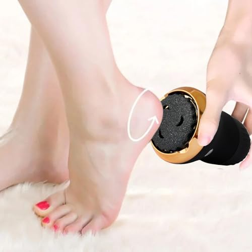 Esfoliador Elétrico USB-C Portátil Para os Pés Com Função Auto Limpeza e Com 3 Lixas Esfoliantes - A