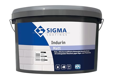 PPG Sigma Indurin Peinture murale en silicone pour façade en silicone Blanc 10 l