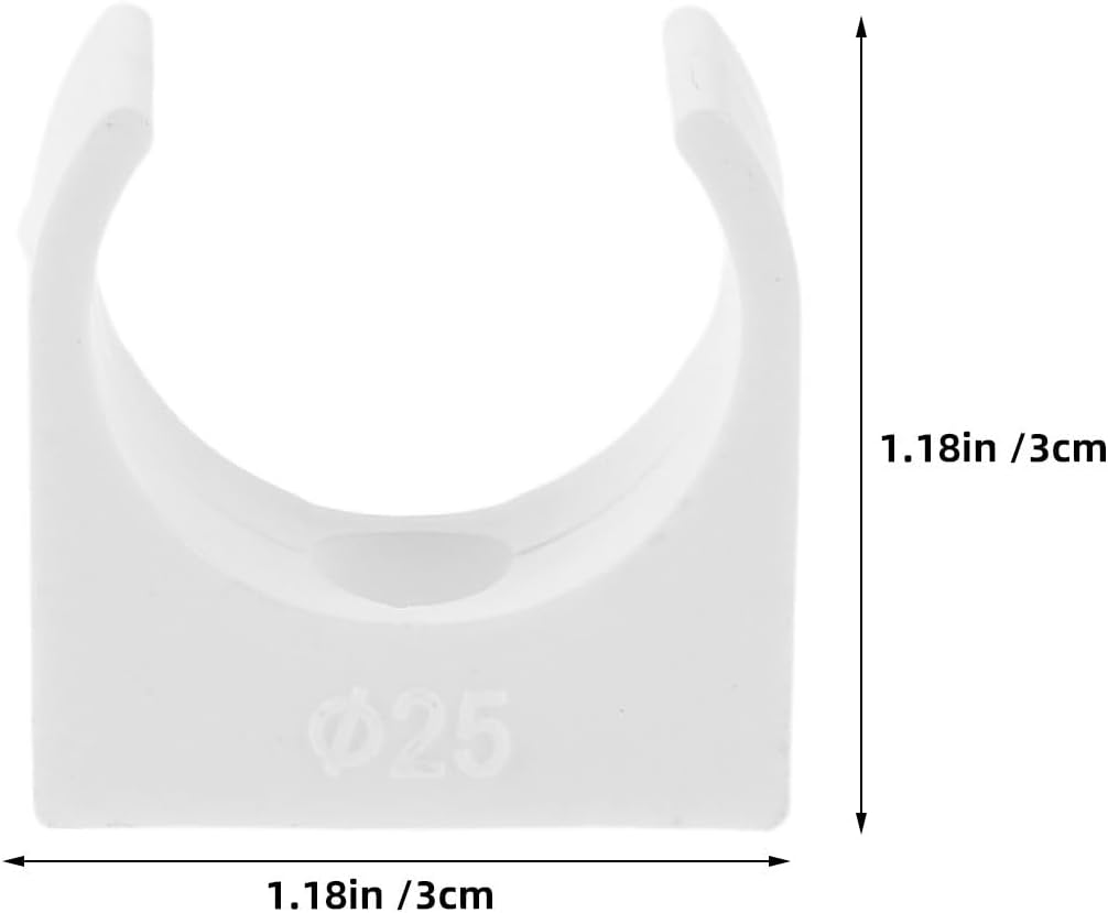 Pipe Holders Support White 100pcs U Shaped for Plastic Water Pipes | Tool Free Installation, Weather Resistant, Space Saving Design, Secure Fit