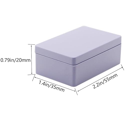 Miniatura 69 de Zulkit 5 cajas de proyecto de plástico ABS para proyectos eléctricos, caja de conexiones pequeña, color blanco, 2.4 x 1.42 x 0.98 pulgadas