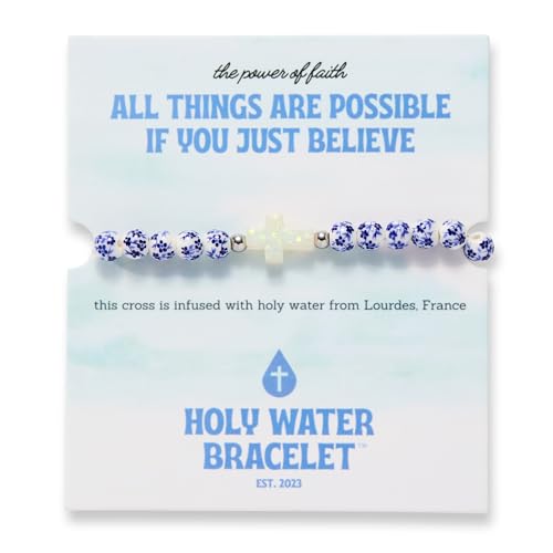 Holy Water Porcelain Cross Bracelet