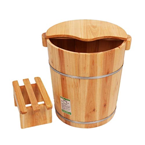 Spa de pies de barril de madera para adultos
